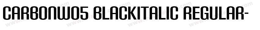 CarbonW05 BlackItalic Regular字体转换